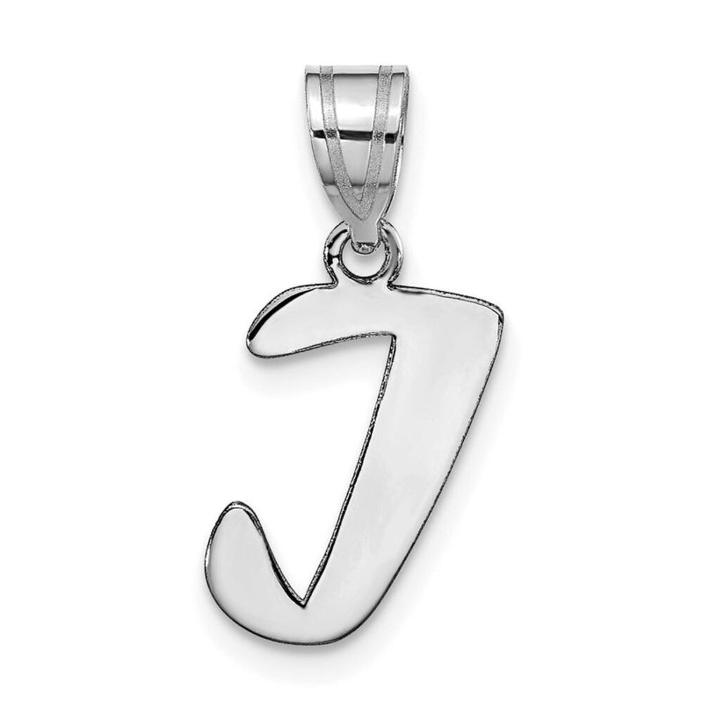Kazi Luxury 14k White Gold Polished Script Letter… - image 1